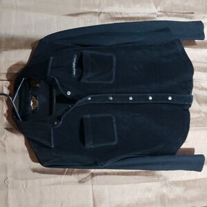 Harley-Davidson snap button down Corduroy vest with t-shirt sleeves.